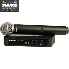 Sistema De Microfone Sem Fio De Mão BLX-24BR/SM-58 J10 - Shure Sistema De Microfone Sem Fio De Mao BLX-24BR/SM-58 J10 - Shure